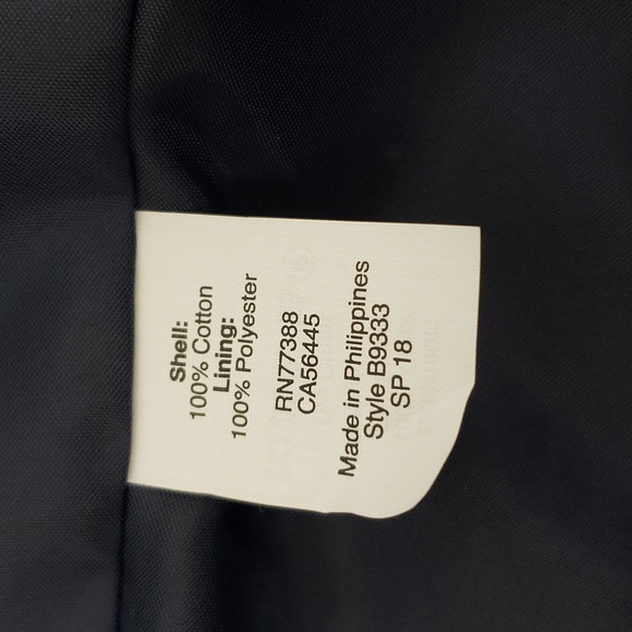 New Womens Navy Blue One Button  Front Closure J Crew 100% Cotton Blazer - Picture 5 of 7